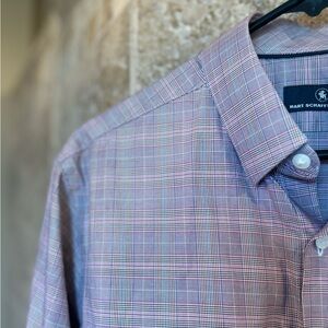Hart Schaffner Marx plaid li g sleeve button down size large